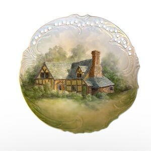 Vintage, Handpainted Decorative Plate